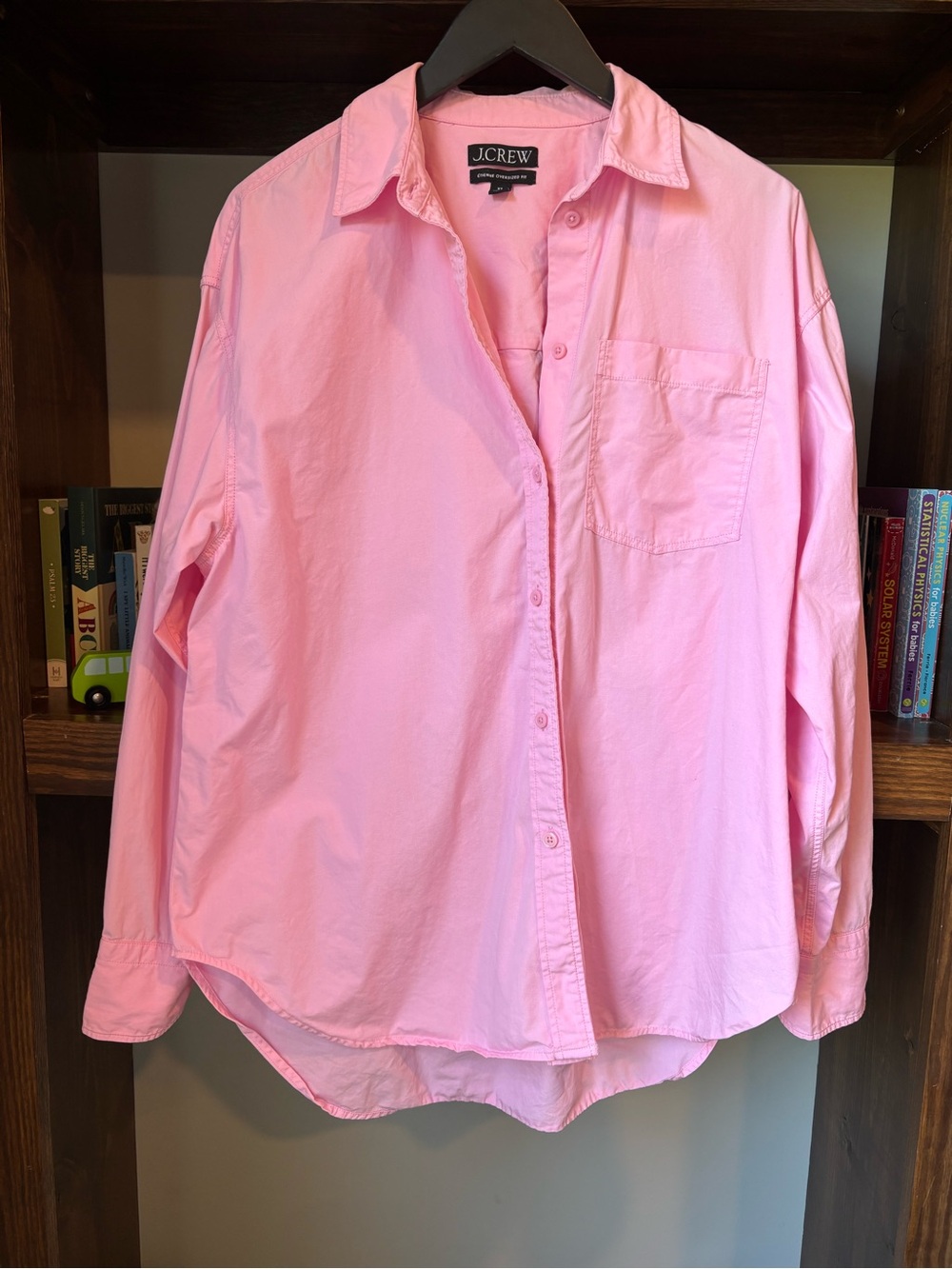J. Crew Pink Etienne Oversized Button Up